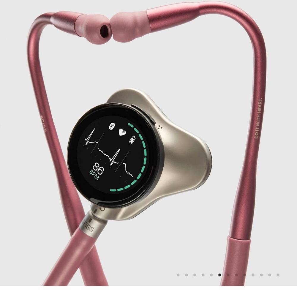 Brand new: Pink and Silver Stethoscope with Digital Display
